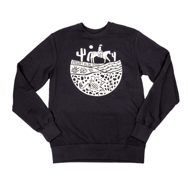 Appaloosa Woodblock Crewneck - Navy
