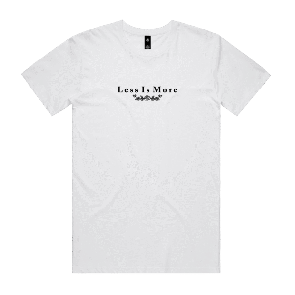 Embroidered Less Is More Tee - White