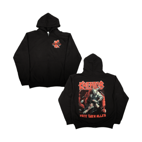 Hate Uber Alles Zip Hoodie - Black