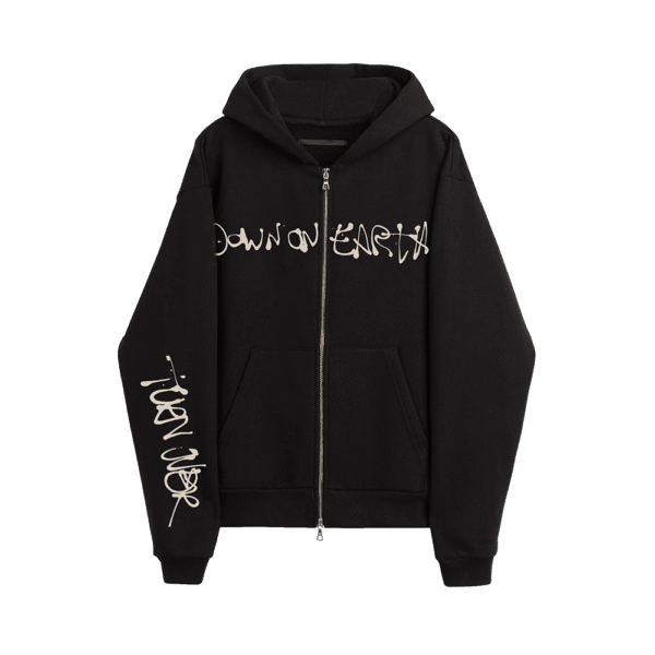 Down On Earth Zip Hoodie - Black