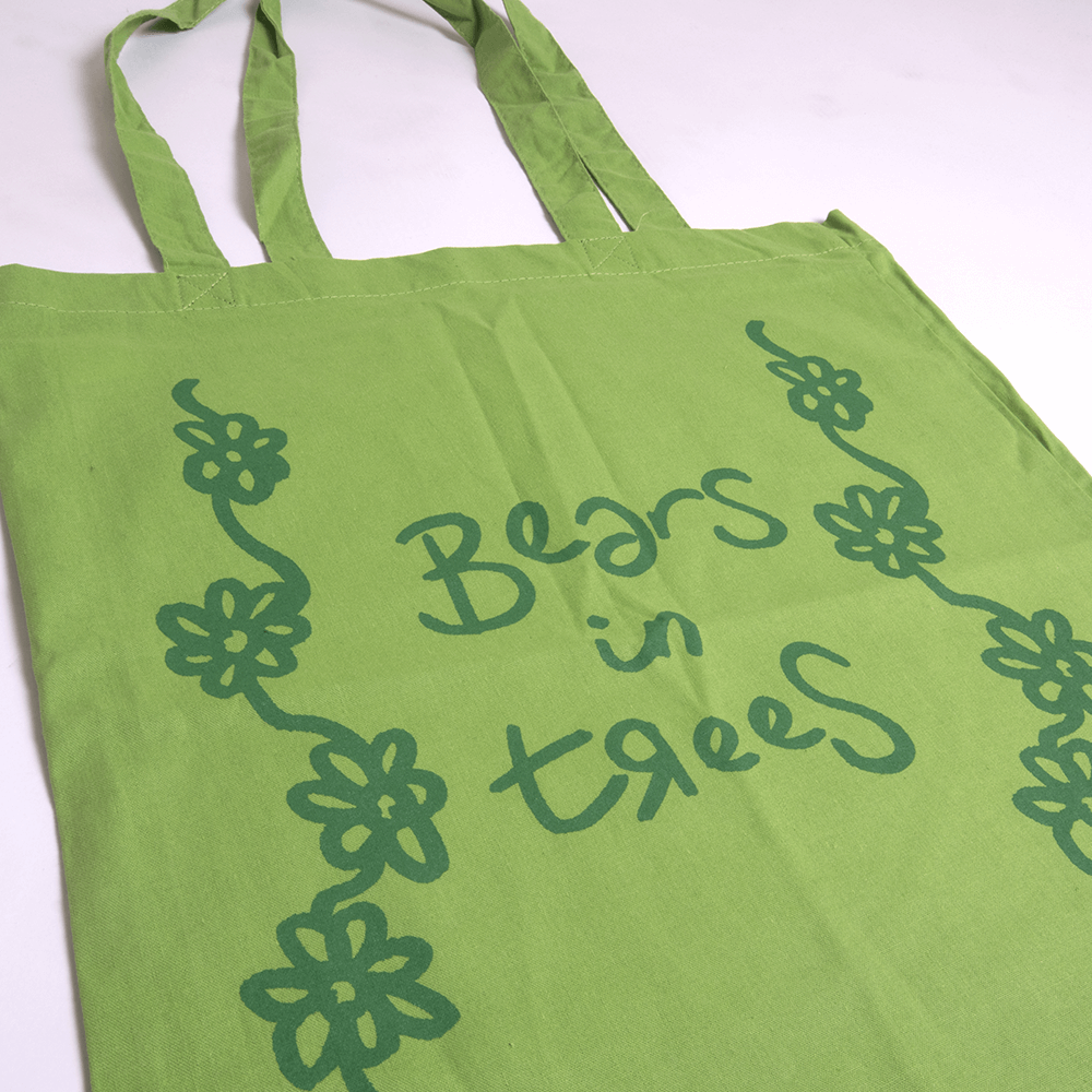 BearsInTrees-Green-Tote-Bag-Closeup-1