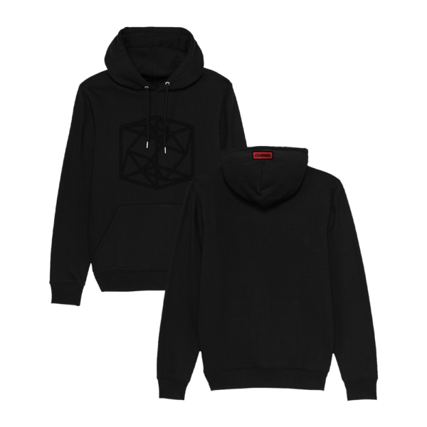 Tesseract-Black+Black.Embroidered.HoodieFront+Back
