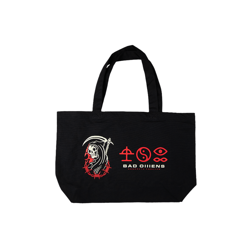 Reaper Tote Bag Black Bad Omens